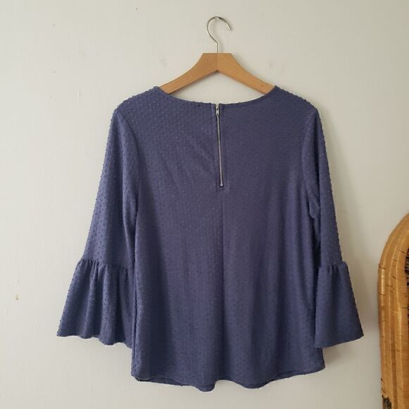 W5 Swiss Dot Bell Sleeve Blouse S - Picture 6 of 6